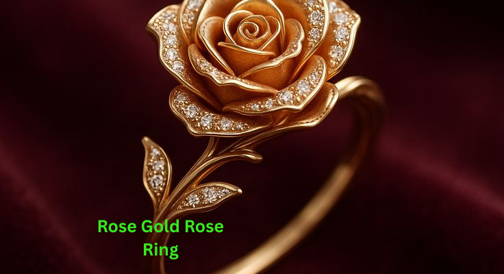 Rose Gold Rose Ring