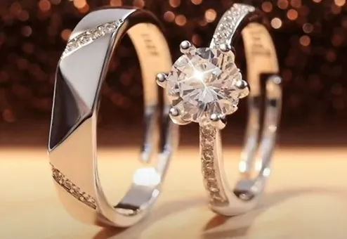 Original Silver Couple Rings