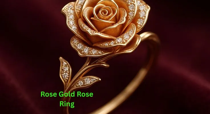 Rose Gold Rose Ring
